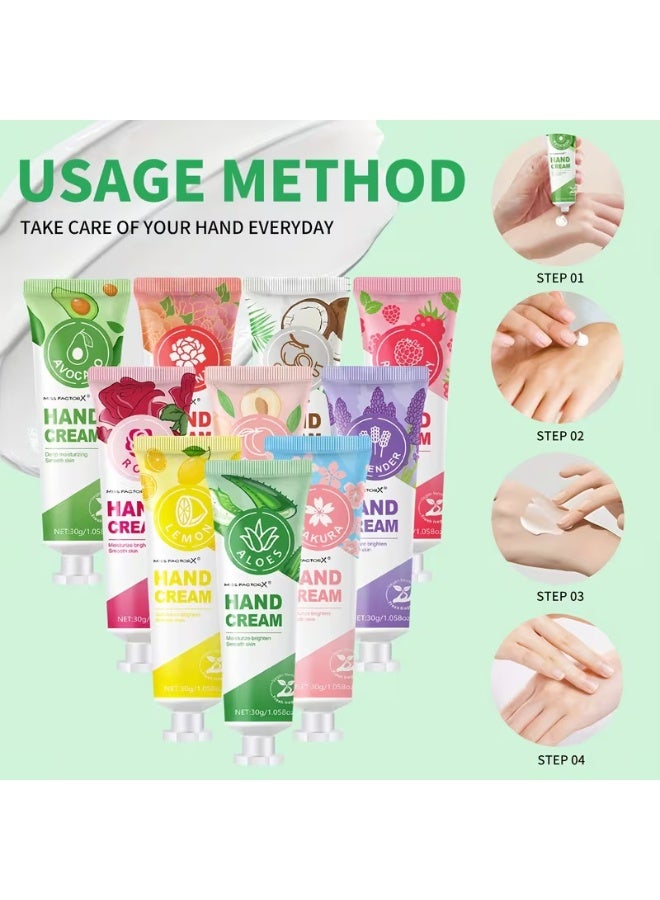 MISS FACTOR X 50pcs Hand Cream Gift Set – 10 Fragrances Mini Moisturizing Hand Lotion, Portable Bulk Pack for Party, Ramadan & Events - Image 5